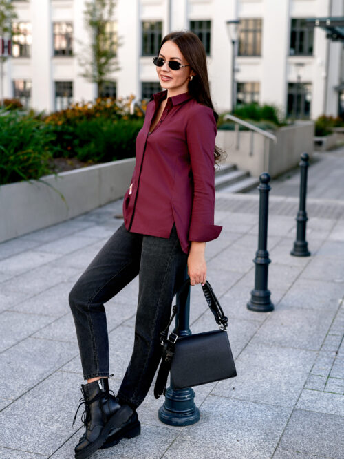 Koszula damska MARIE burgund