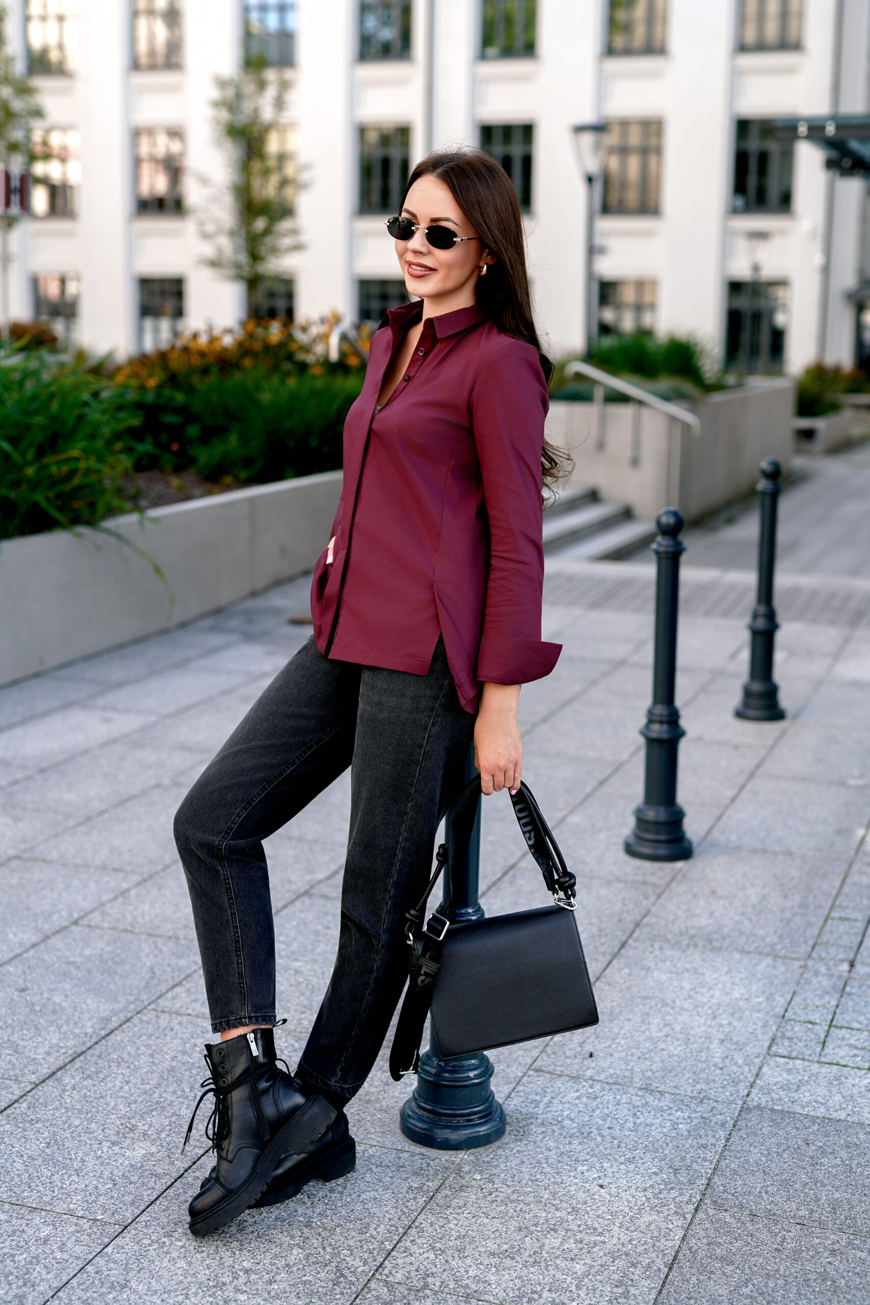 Koszula damska MARIE burgund