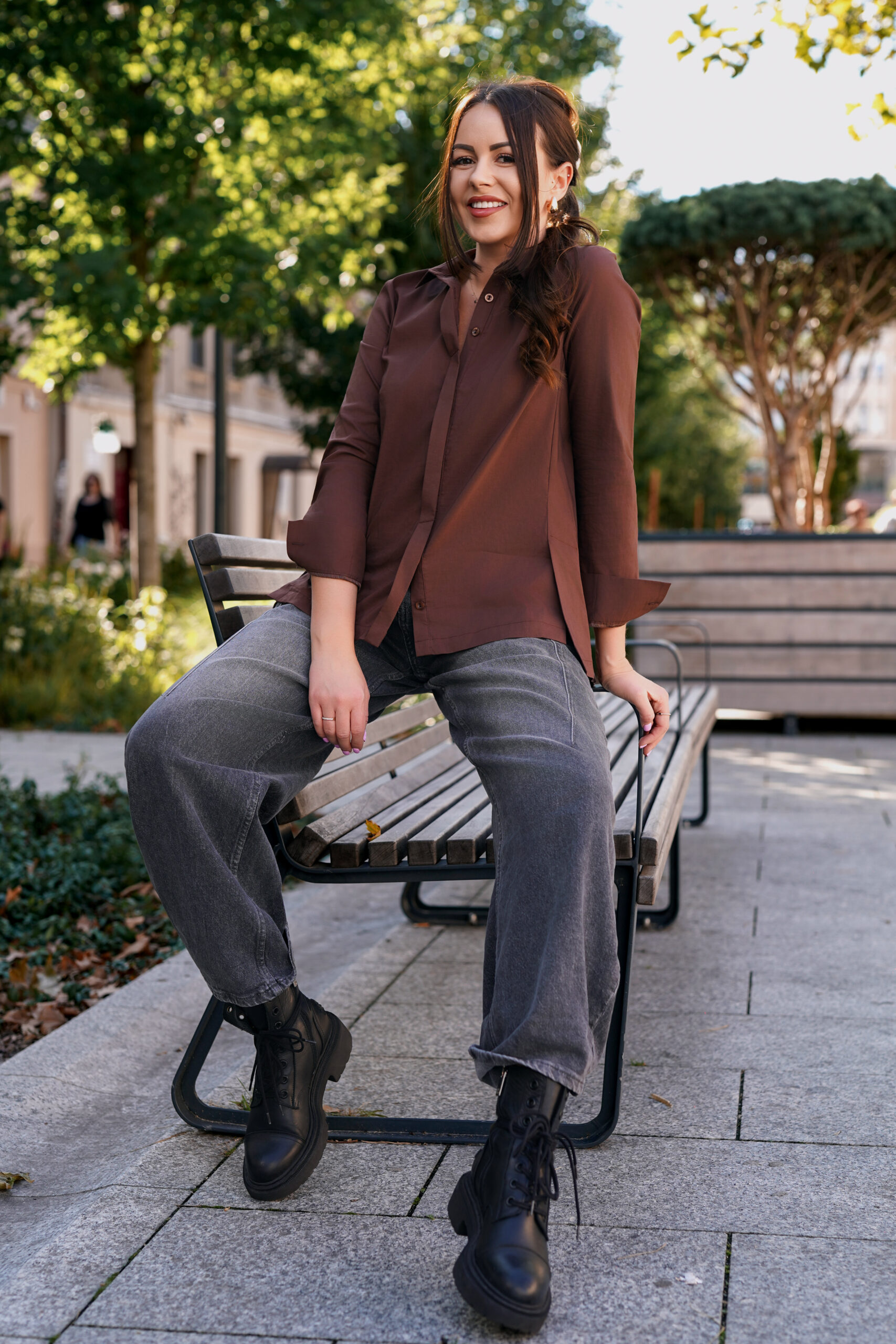 Koszula damska MARIE brązowa